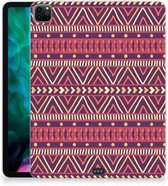 Hoesje Bumper iPad Pro 12.9 (2020) | iPad Pro 12.9 (2021) Cover Aztec Purple met doorzichte zijkanten