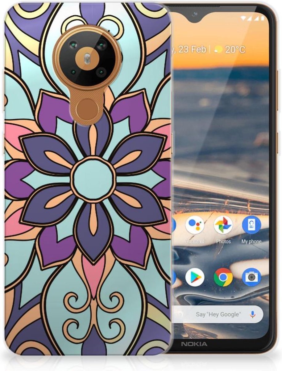 Nokia 5.3 TPU Case Purple Flower