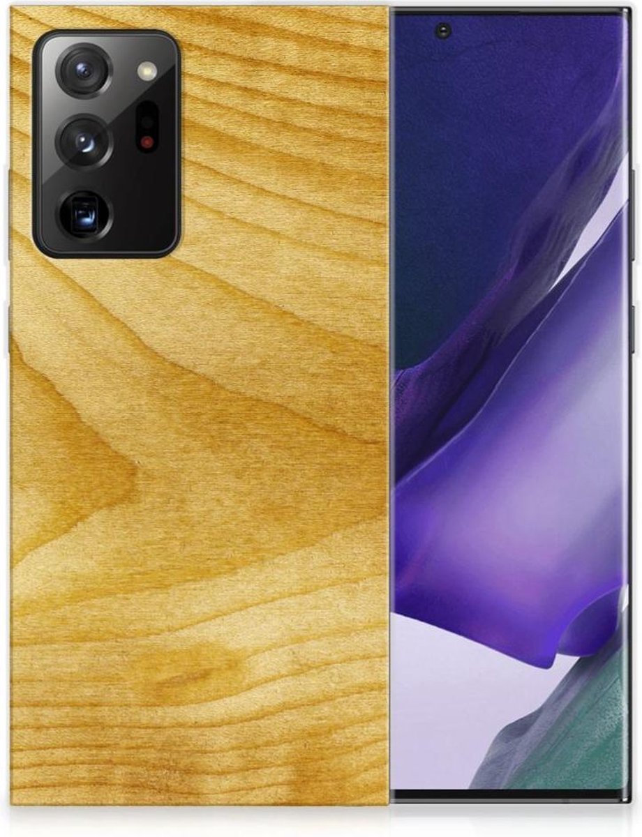 Samsung Galaxy Note20 Ultra Bumper Hoesje Licht Hout