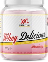 XXL Nutrition - Whey Delicious - Aardbei Banaan - Wei Eiwitpoeder met BCAA & Glutamine, Proteïne poeder, Eiwit shake, Whey Protein - 2500 gram