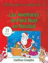 Libro para colorear Las Aventuras de Papa Noel en Navidad