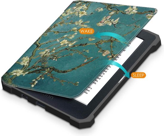 - Kobo Nia Cover Met Magnetische Sluiting en Auto Sleep Functie - Origami - Amandelbloesem van Gogh - Limited Edition - High Quality
