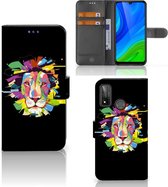 GSM Hoesje Huawei P Smart 2020 Book Cover Lion Color