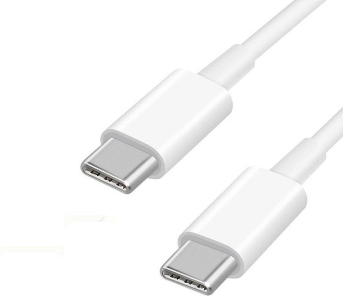 Type-C USB-C 3.1 naar Type-C USB-C laadkabel 60W - datakabel 1 meter Wit