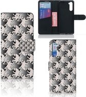 Wallet Book Case OnePlus Nord Smartphone Hoesje Salamander Grey