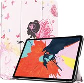 Tablet hoes geschikt voor Apple iPad Air 11 (2024) / iPad Air 10.9 (2022) tri-fold - Case met Auto Wake/Sleep functie - Flower Fairy