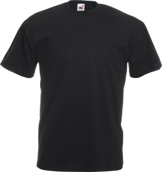 Fruit Of The Loom Heren Valueweight T-shirt met korte mouwen (Zwart)