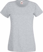 Fruit Of The Loom Dames / Vrouwen Damens-Fit Valueweight T-shirt met korte mouwen (Heather Grijs)