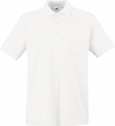 Fruit Of The Loom Premium Heren Poloshirt Met Korte Mouwen (Wit)