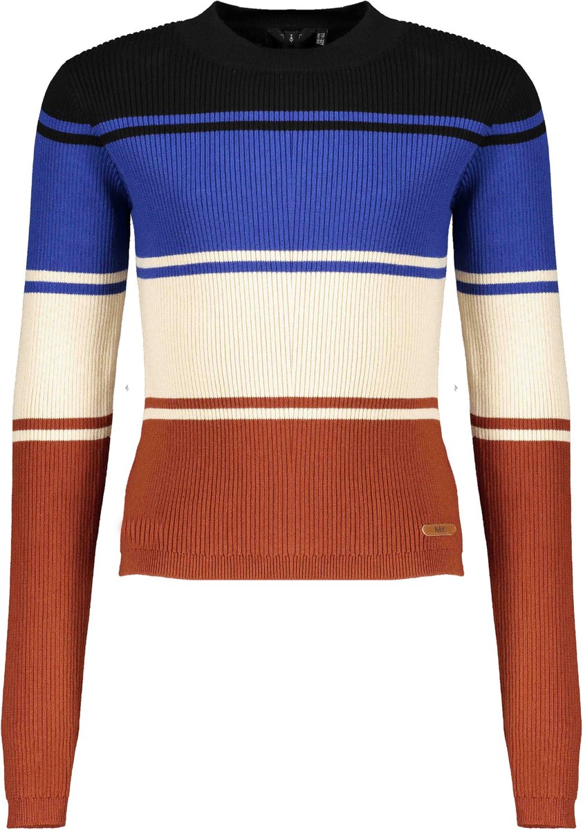 Nobell' Meisjes t-shirts & polos Nobell' Kara colorblocking ribknited top Intense Kobalt 134/140