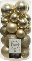 Decoris kerstballenset - 30 stuks - 4/5/6cm - kunststof