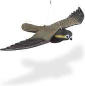relaxdays épouvantail Flying Falcon - décoration de jardin - protection des oiseaux - répulsif d'oiseaux