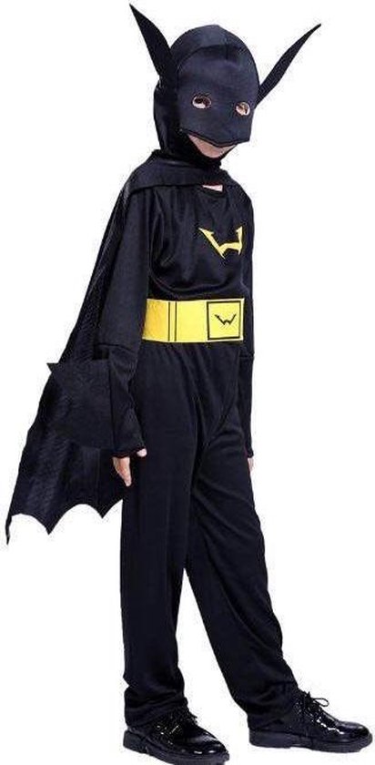 Gaan koppeling opraken Batman verkleedpak jumpsuit 7/10 jaar - maat 122/140 - cape + masker -  verkleedkleding... | bol.com
