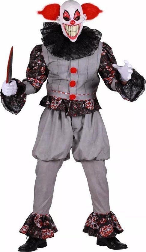 Grijze Horrorclown Pennywise maat M | bol.com
