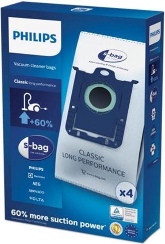 Philips sacs d'aspirateur originaux - 4 pièces - S-Bag sbag sacs à  poussière sacs... | bol.com
