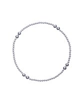 Armband dames | Elastische armband met kleine en grotere bolletjes | WeLoveSilver