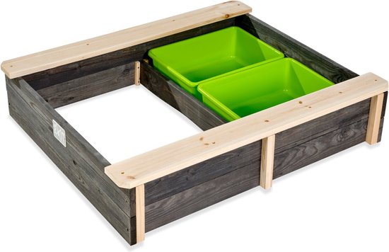 EXIT Aksent Houten Zandbak 94x77cm - Zandbak voor Buiten - Kinderzandbak - FSC Hout - Tuin