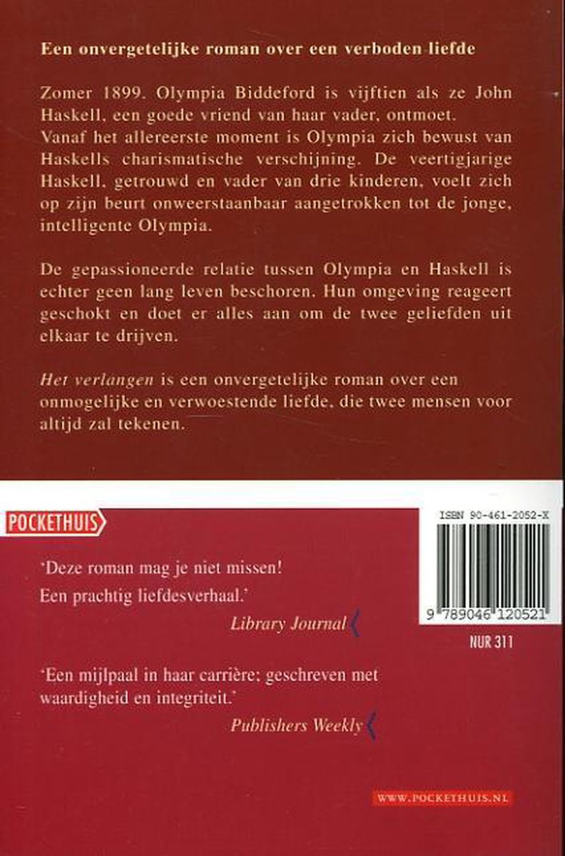 Boekomslag met tekst over een verboden liefde, zomer 1899.