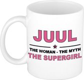 Juul The woman, The myth the supergirl cadeau koffie mok / thee beker 300 ml