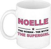 Noelle The woman, The myth the supergirl cadeau koffie mok / thee beker 300 ml