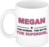 Megan The woman, The myth the supergirl cadeau koffie mok / thee beker 300 ml