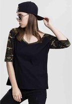 Urban Classics Raglan top -L- 3/4 Contrast Zwart