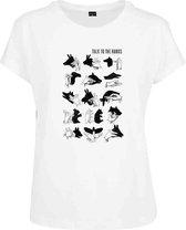 Mister Tee Dames Tshirt -L- Talk To The Hand Box Wit