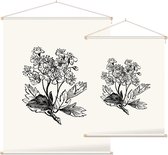 Meidoorn zwart-wit (Hawthorn) - Foto op Textielposter - 120 x 160 cm