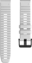 Let op type!! Voor Garmin fenix 6X 26mm Smart Watch Quick release Silicon polsband horlogeband (wit)