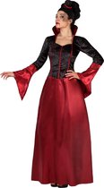 "Rood en zwart Halloween kostuum van vampier voor dames - Verkleedkleding - M/L"