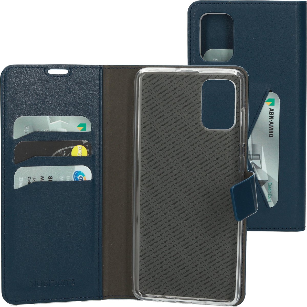 Samsung Galaxy A71 Hoesje - Premium Wallet/Boekhoesje - Eco Leer - Magneet Sluiting - Opberg vakken - Blauw - Mobiparts