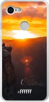 Google Pixel 3 Hoesje Transparant TPU Case - Rock Formation Sunset #ffffff
