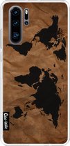Casetastic Huawei P30 Pro Hoesje - Softcover Hoesje met Design - World Map Print
