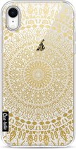 Casetastic Apple iPhone XR Hoesje - Softcover Hoesje met Design - Gold Mandala Print