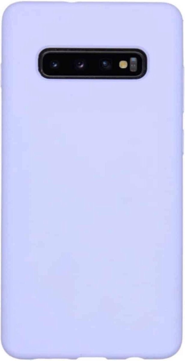 FONU Premium Siliconen Backcase Hoesje Samsung Galaxy S10 - Blauw