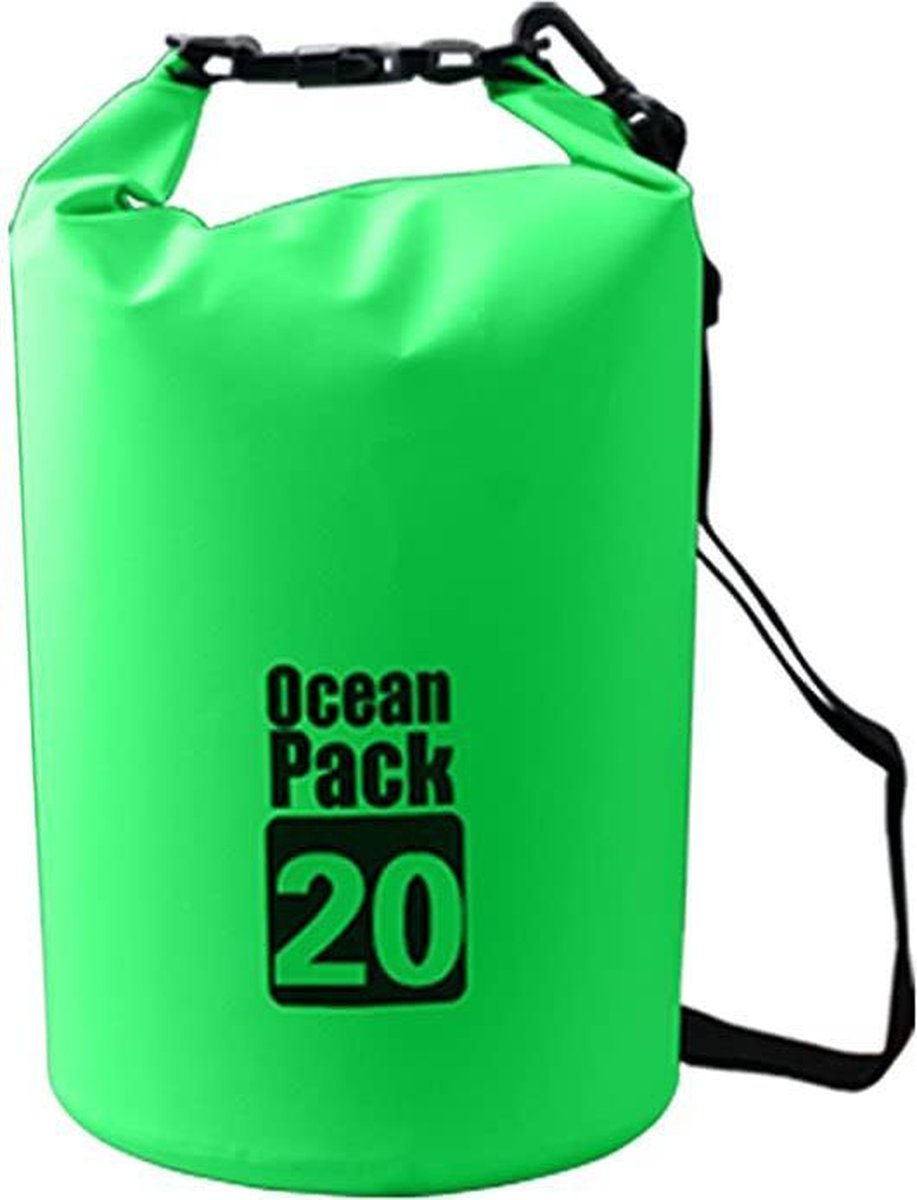 Ocean Pack 20 liter - Fel Groen - Drybag - Outdoor Plunjezak - Waterdichte zak