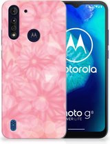 Telefoon Hoesje Motorola Moto G8 Power Lite Silicone Back Case Lente Bloemen