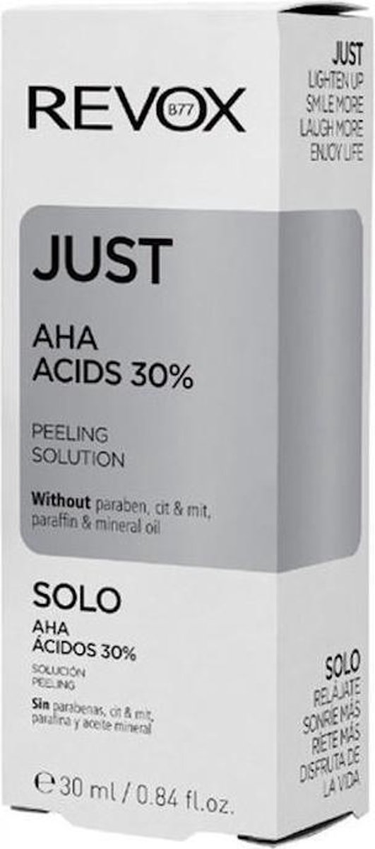 Revox Just Aha Acids 30 Peeling Solution Peeling To Unify Skin