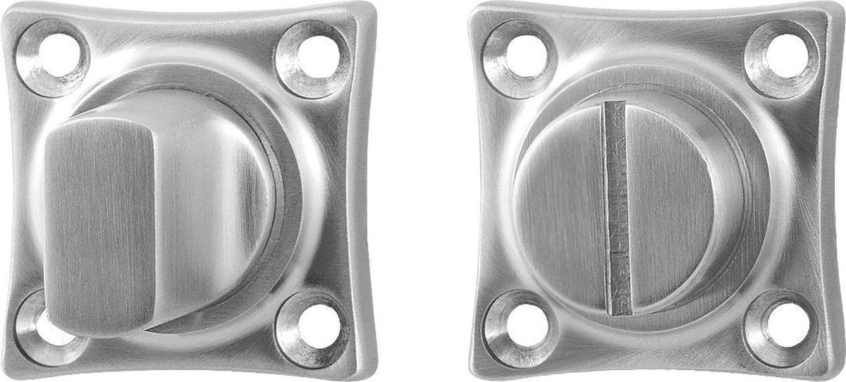 Toiletgarnituur - RVS geborsteld - RVS - GPF - Binnendeur - GPF0903.09 38x38x5mm stift 8mm RVS geborsteld