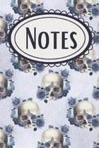 Gothic Navy Skulls Notebook