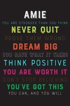 Amie You Are Stronger Than You Think Never Quit Prove Them Wrong Dream Big You Have What It Takes Think Positive You Are Worth It Dont Stop Believing