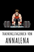 Trainingstagebuch von Annalena: Personalisierter Tagesplaner für dein Fitness- und Krafttraining im Fitnessstudio oder Zuhause