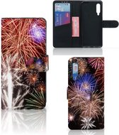 Portemonnee hoesje Xiaomi Mi 9 Smartphone Hoesje Kerstcadeau Vuurwerk