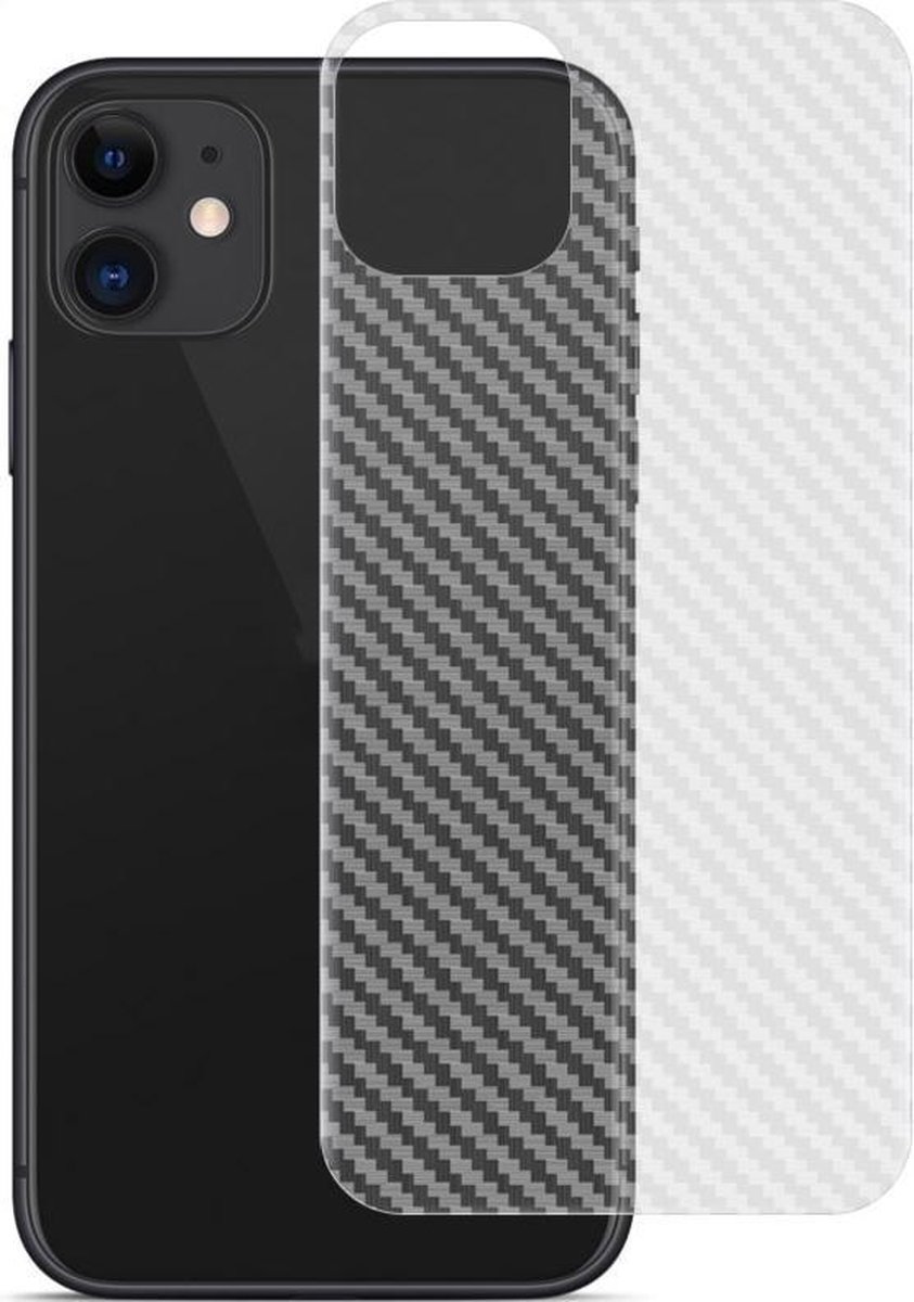 Voor iPhone 11 IMAK Carbon Fiber Pattern PVC Back Protective Film