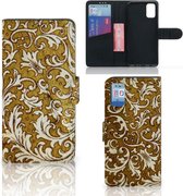 Telefoonhoesje Samsung Galaxy A41 Bookcase Barok Goud