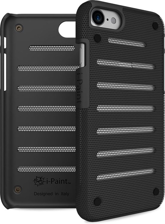 i-Paint Metal cover - zwart - geschikt voor Apple iPhone - 7/8 - SE 2020/2022