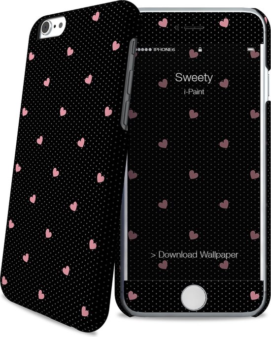 Coque i-Paint Sweety - noire - pour iPhone 6 / 6S