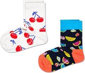 Happy Socks Sokken Kids 2 Pack Fruit Socks Rood Maat:12-24 mnd