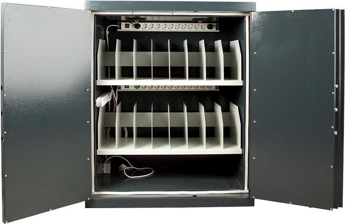 Lloyd laptopkast LL14 voor 16 laptops - 120 x 93 x 52 cm - Dubbelbaard Sleutelslot