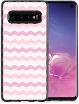 Samsung Galaxy S10 Bumper Case Waves Roze